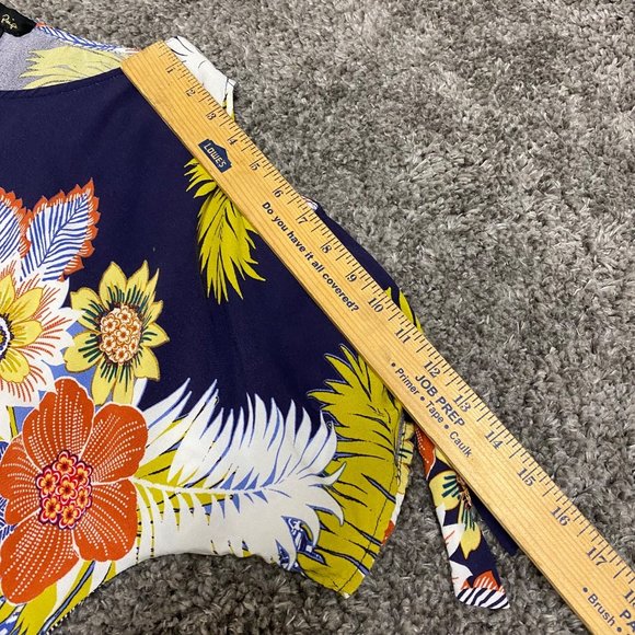 Melissa Paige Women Medium Floral Top Cold Shoulder Ties Waist and Sleeve - Picture 7 of 13